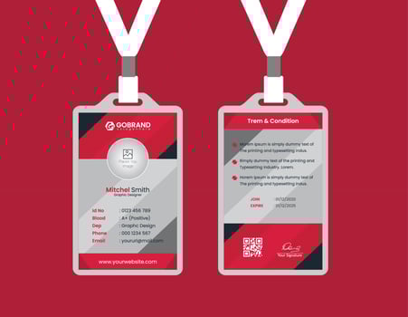Simple Id card Template Design With Vector File