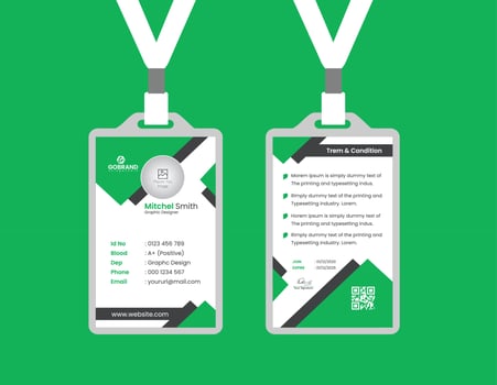 Simple Id card Template Design With Vector File
