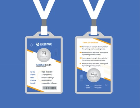 Simple Id card Template Design With Vector File