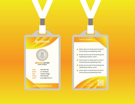 Simple Id card Template Design With Vector File