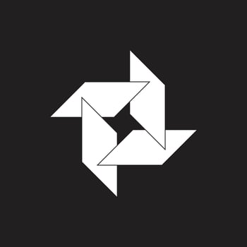 simple turbine shape industrial geometric logo vector