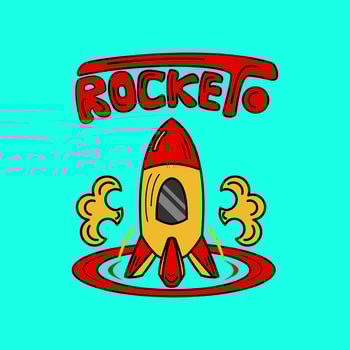 rocket, suitable for industrial clothing stickers and etc.. vector