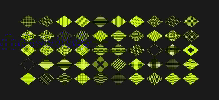 Set of Abstract rhombus Element vector