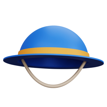 3d rendering Beach hat isolated png