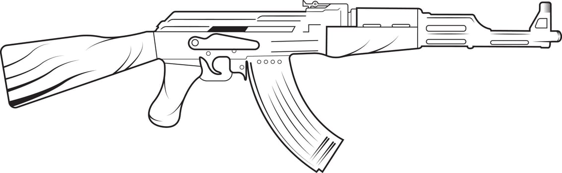 ak47 assault riffle vector