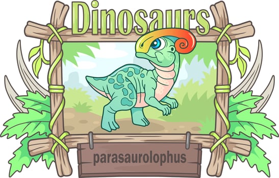 cartoon prehistoric dinosaur vector