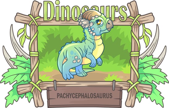 cartoon prehistoric dinosaur vector
