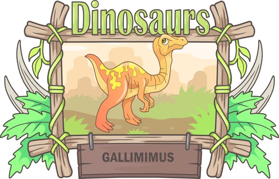 cartoon prehistoric dinosaur vector