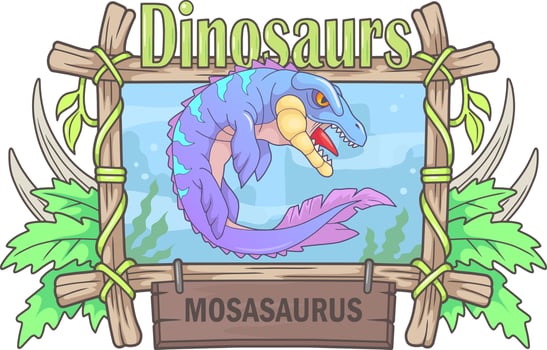 cartoon prehistoric dinosaur vector