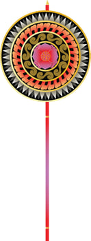 Traditional sri lankan decorative item Sesatha, mandala design, vector art, used in Kandy perahara