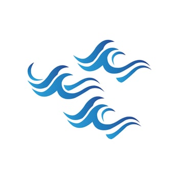 Water wave icon vector