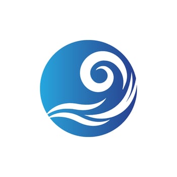 Water wave icon vector