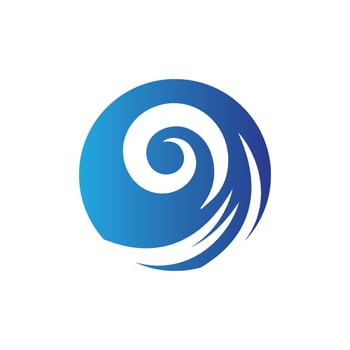 Water wave icon vector