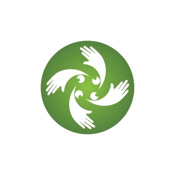 Adoption and community care Logo template vector