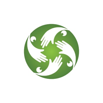 Adoption and community care Logo template vector
