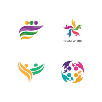 Adoption and community care Logo template vector