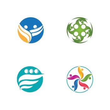 Adoption and community care Logo template vector