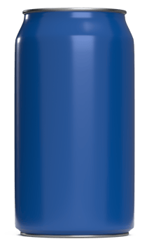 Realistic Cans blue for mock-up. Soda can mock up. png