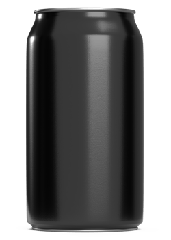 Realistic Cans black for mock-up. Soda can mock up. png