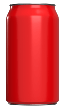 Realistic Cans red for mock-up. Soda can mock up. png