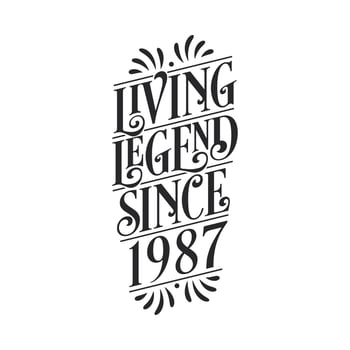 1987 birthday of legend, Living Legend since 1987 vector