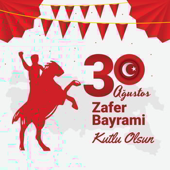 special design template for turkish independence zafer bayrami vector