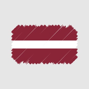 Latvia Flag Brush Vector. National Flag vector