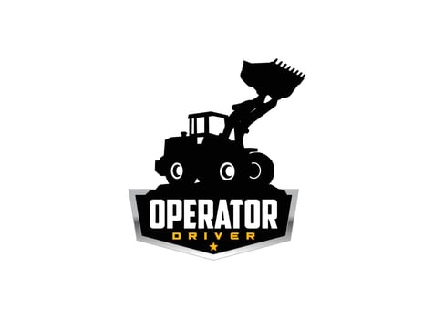 Loader logo vector for construction company. Vehicle equipment template vector illustration for your brand.