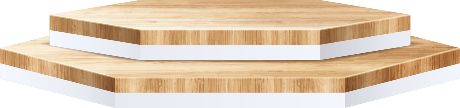 Wooden product display podium png