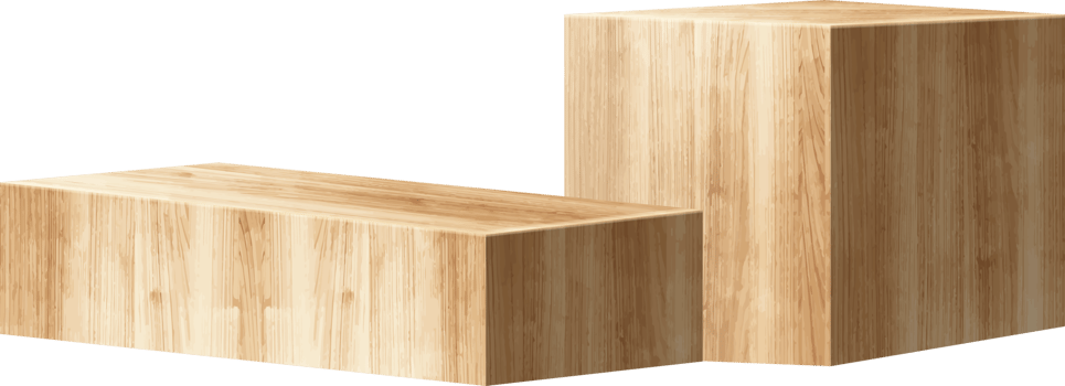 Wooden product display podium png