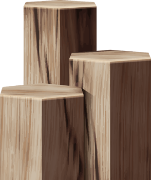 Wooden product display podium png