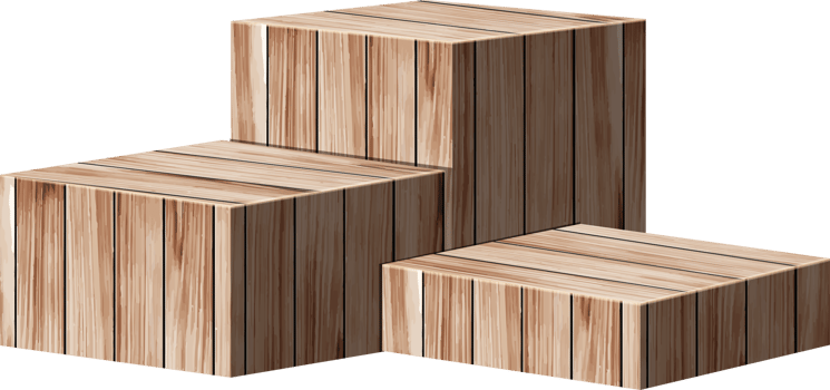 Wooden product display podium png