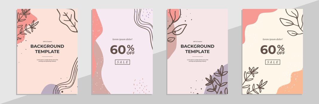 brush poster design for social media cover, flyer, invitation card, website design, book cover, banner, wall art vector