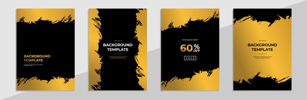 brush poster design for social media cover, flyer, invitation card, website design, book cover, banner, wall art vector