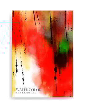 Red and green background. Abstract illustration minimalist style for poster, book cover, flyer, brochure, logo. vector
