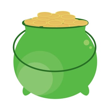 green cauldron treasure vector