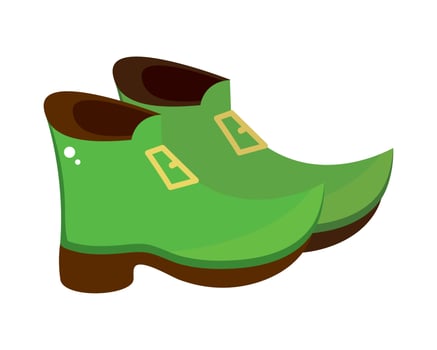 green leprechaun boots vector