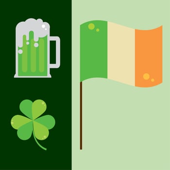 st patricks day, set vector