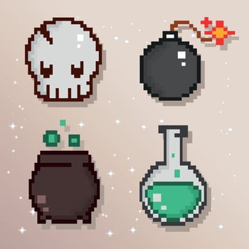 pixel video game vector
