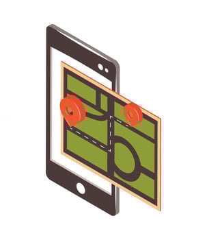 map and gps navigation location vector