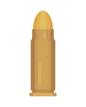 bullet flat icon vector