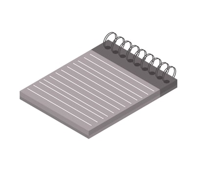 notepad icon isometric vector