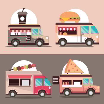 icons food truck vector