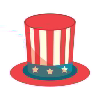 USA flag in hat vector