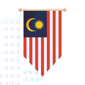 malaysia flag pennant vector