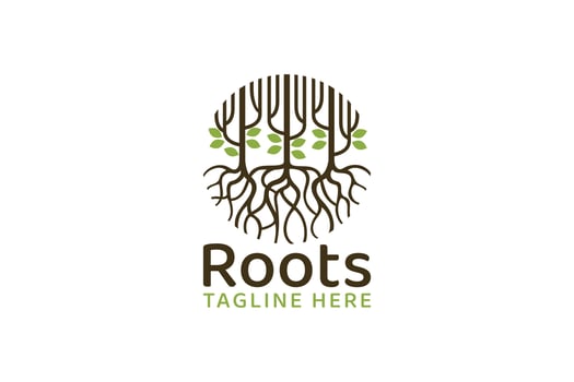 roots logo for any business vector