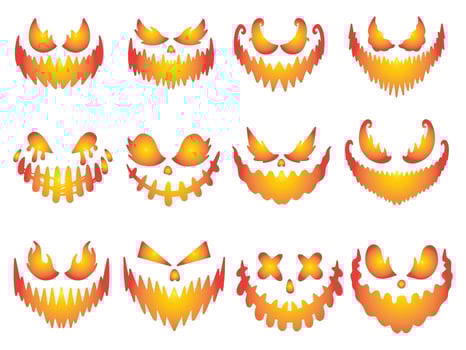 Halloween Scary Face Pumpkin or Ghost vector