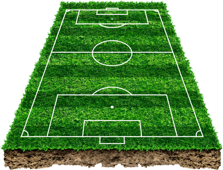 3d soccer field isolated png