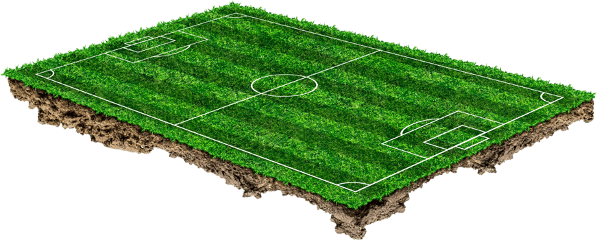 3d soccer field isolated png