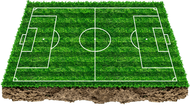 3d soccer field isolated png